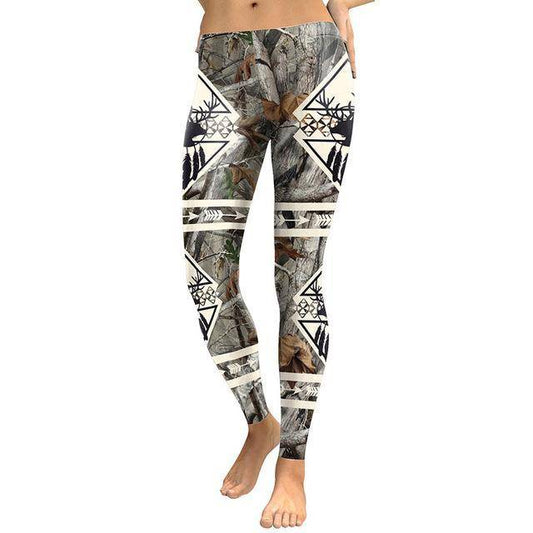 Boho Deer And Elk Hunter Leggings