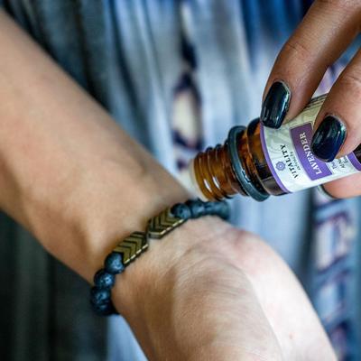Charm Bracelets - Volcanic Lava Stone W/ Hematite Magnet Arrows