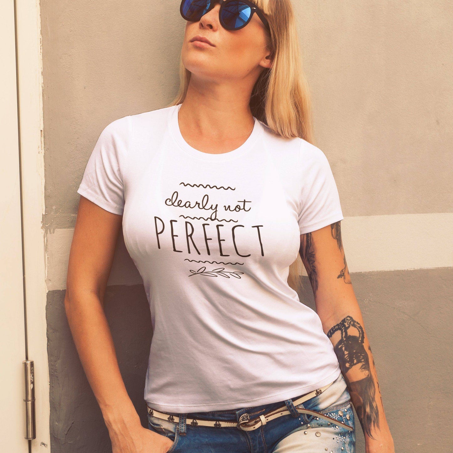 Clearly Not Perfect T-Shirt (black Print)