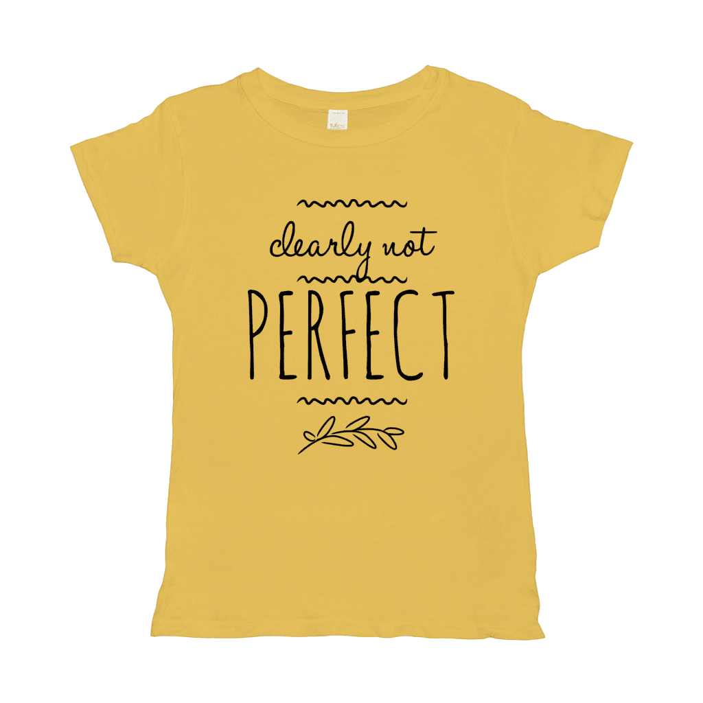 Clearly Not Perfect T-Shirt (black Print)