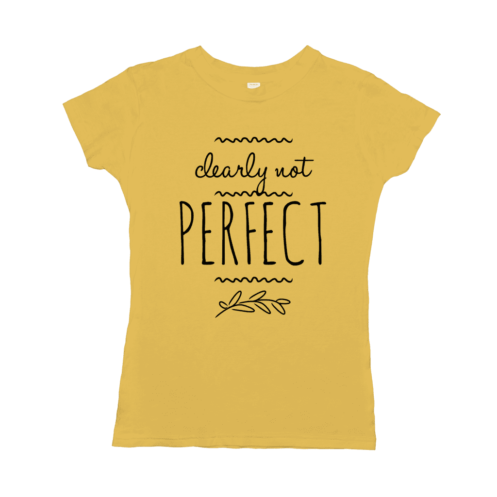 Clearly Not Perfect T-Shirt (black Print)