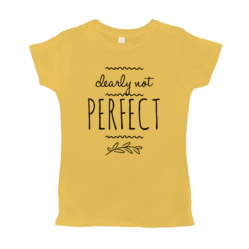 Clearly Not Perfect T-Shirt (black Print)