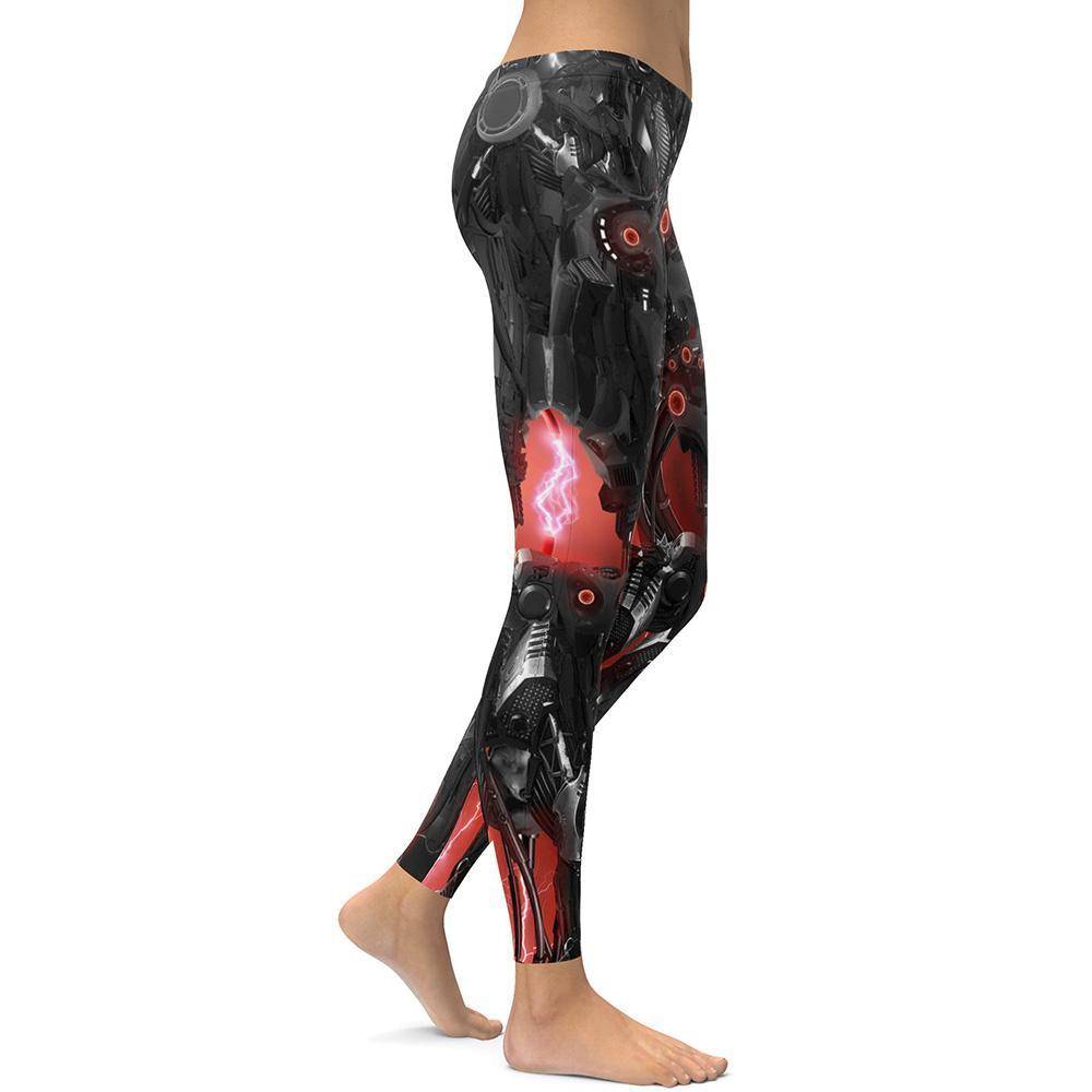 Cool Robot High Waist Yoga Pants