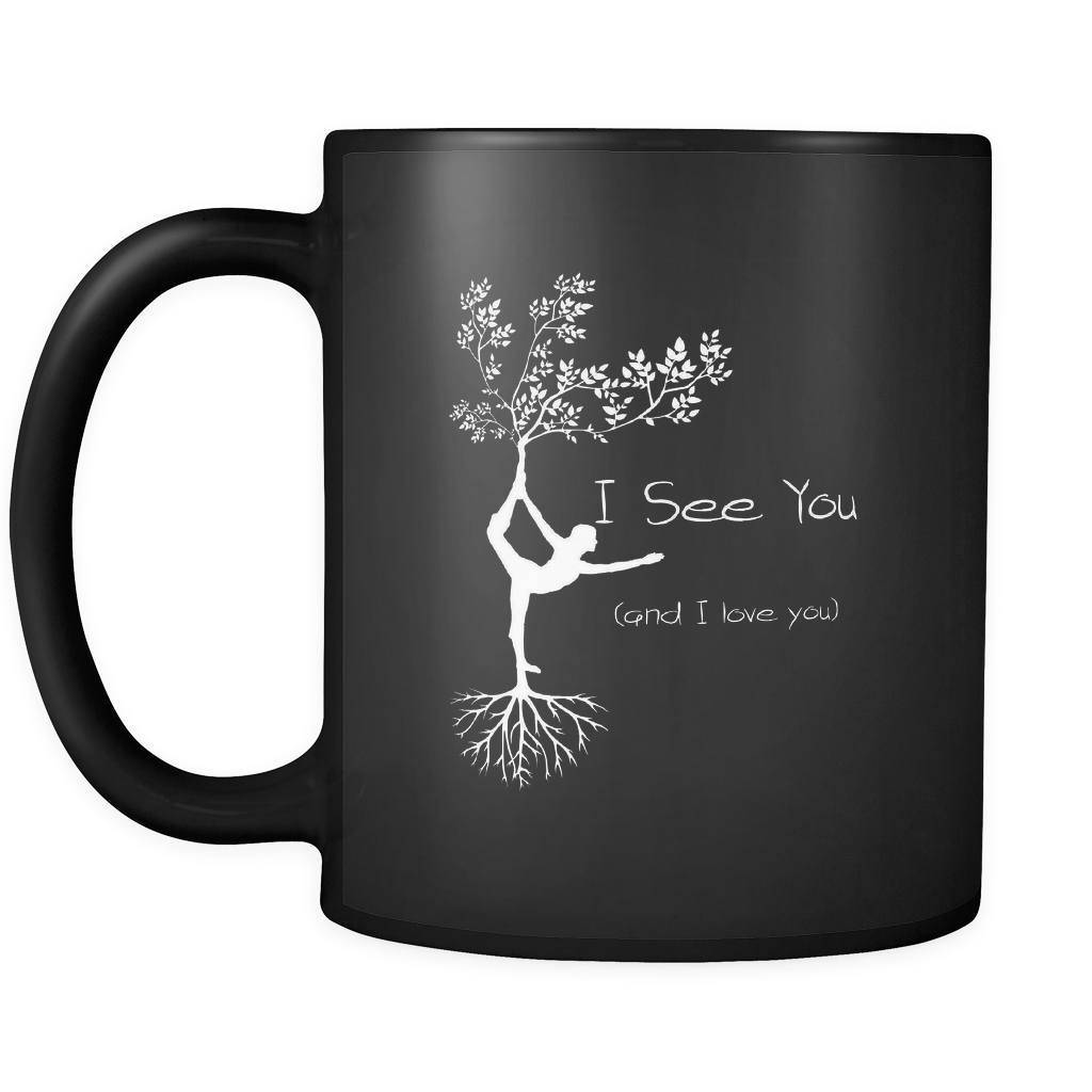 Drinkware - I See You (and I Love You) 11 0z. Black Coffee Mug