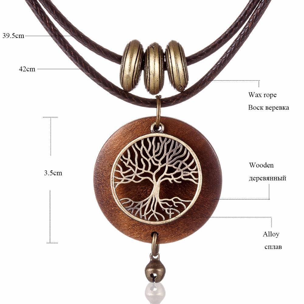 Home - Vintage Wooden Tree Of Life Choker