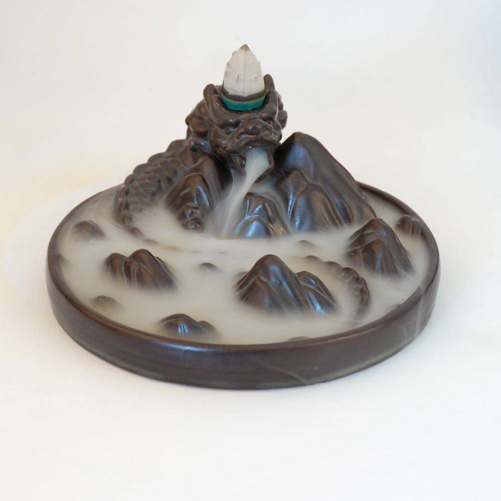 Incense & Incense Burners - Majestic Mountain Back Dragon Incense Burner