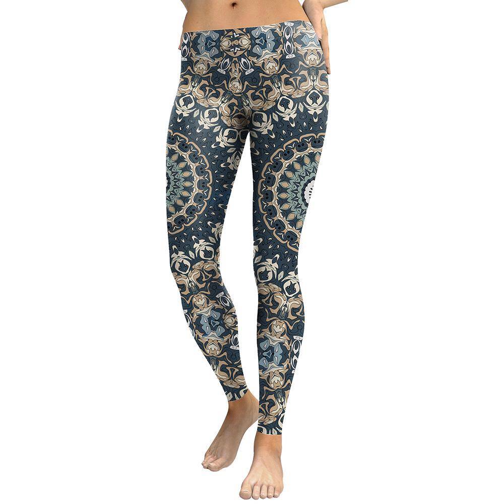 Leggings - 3D Printed Leggings With Modern Mandala Design
