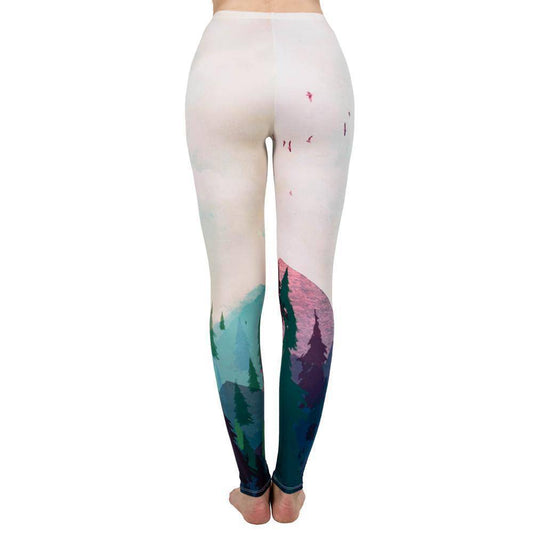 Leggings - Forest Sky Printing Leggings