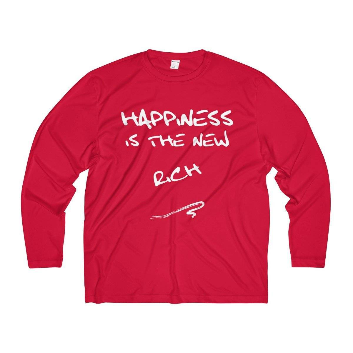 Long-sleeve - Happiness Is The New Rich (front) / Zen Mushroom Logo (back) Surf Shirt