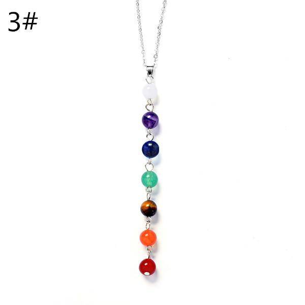 Power Necklaces - 7 Chakra Stones Healing Point Chakra Pendant