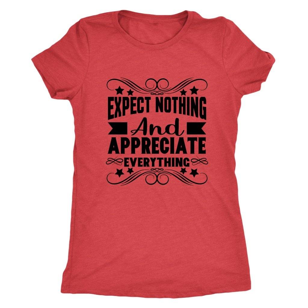 T-shirt - Expect Nothing And Appreciate Everything Ladies T-Shirt (black Logo)