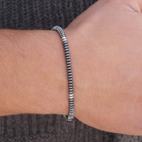 Image of Men's Slim Hematite Bracelet