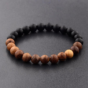 Natural Wood Bead Yoga  Bracelet