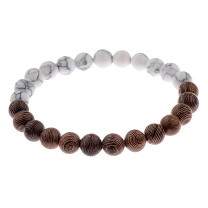 Natural Wood Bead Yoga  Bracelet