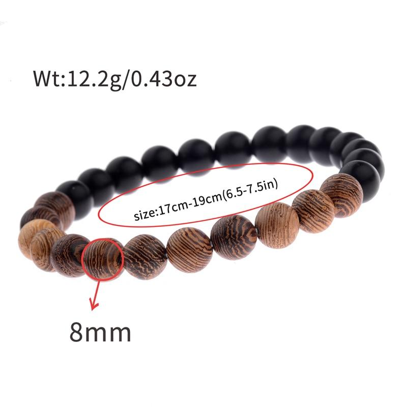 Natural Wood Bead Yoga  Bracelet