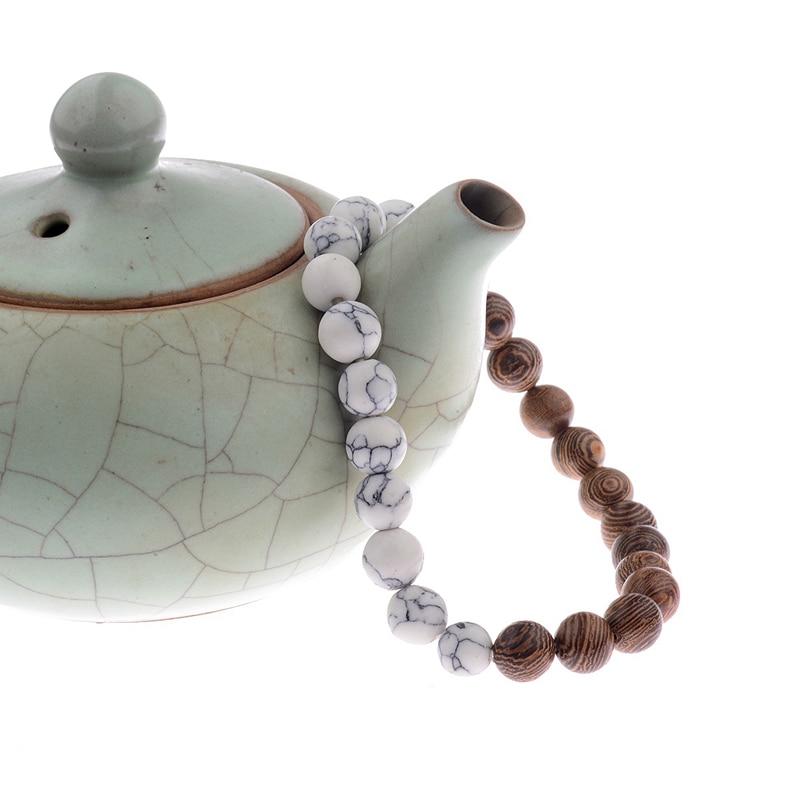 Natural Wood Bead Yoga  Bracelet