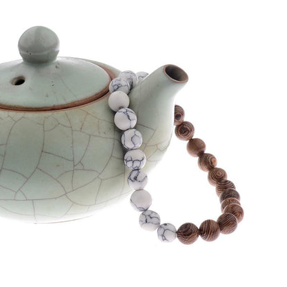 Natural Wood Bead Yoga  Bracelet