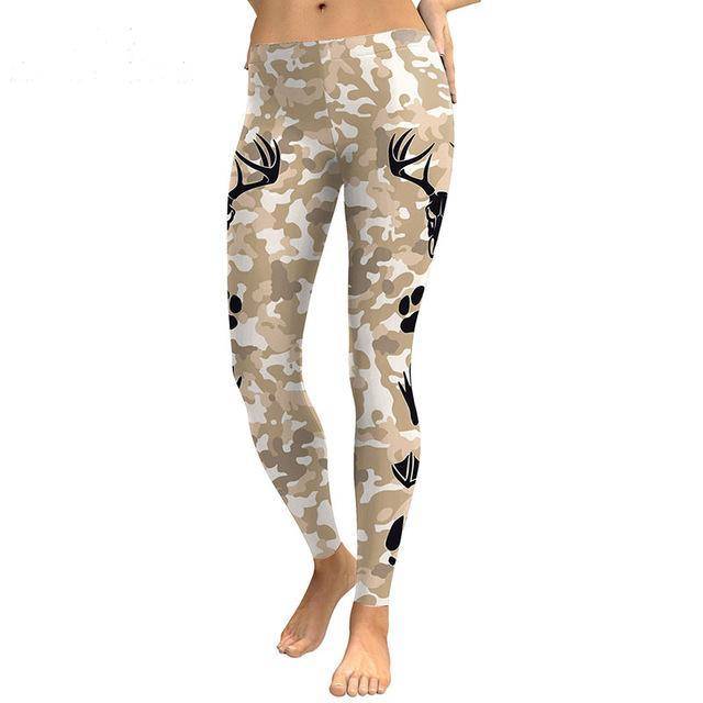 Boho Deer And Elk Hunter Leggings
