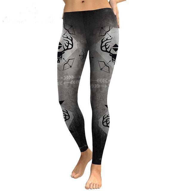 Boho Deer And Elk Hunter Leggings