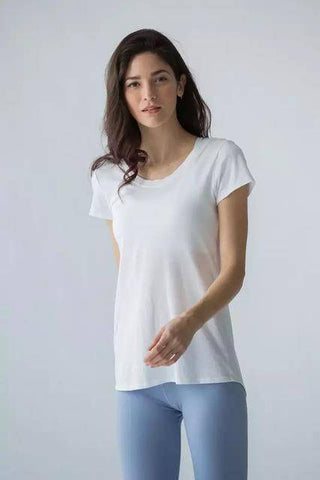 Image of Breathable Backless Short Sleeve Yoga Top