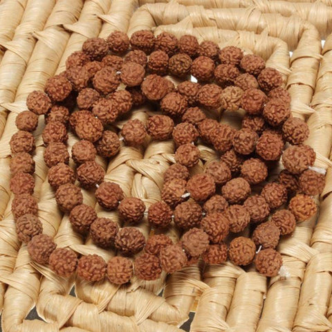 Image of Chain & Link Bracelets - Natural Rudraksha Japa Mala 108 +1 Bead