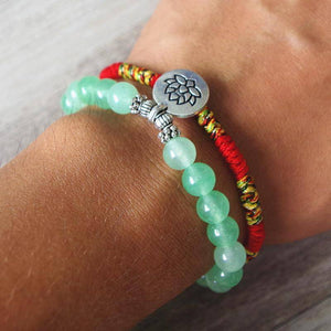 Charm Bracelets - 2 Piece Yoga Chakra Mala Bracelet Set