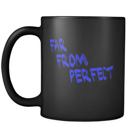 Image of Drinkware - Far From Perfect 10 Oz. Blue On Black