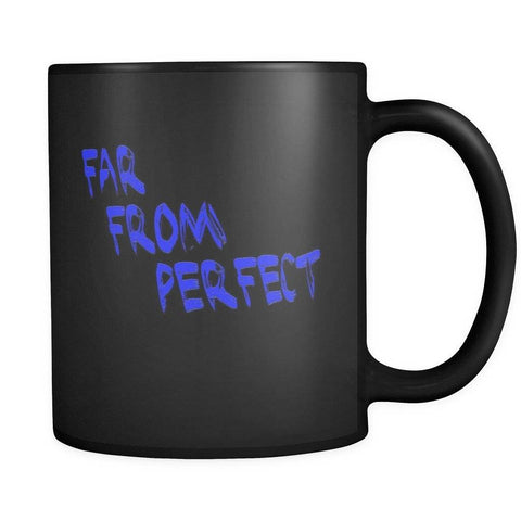 Image of Drinkware - Far From Perfect 10 Oz. Blue On Black