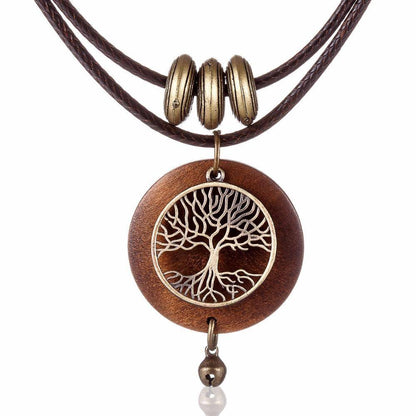 Home - Vintage Wooden Tree Of Life Choker