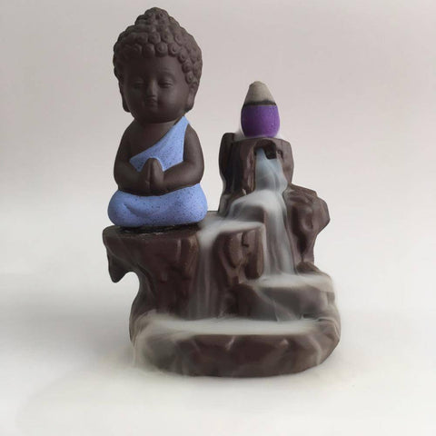 Image of Incense & Incense Burners - Little Buddha Backflow Incense Burner W/ 20 Incense Cones