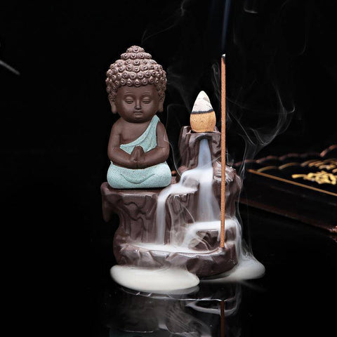 Image of Incense & Incense Burners - Little Buddha Backflow Incense Burner W/ 20 Incense Cones