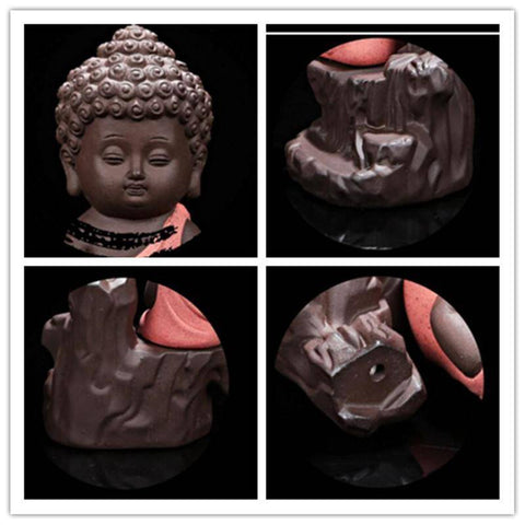 Image of Incense & Incense Burners - Little Buddha Backflow Incense Burner W/ 20 Incense Cones