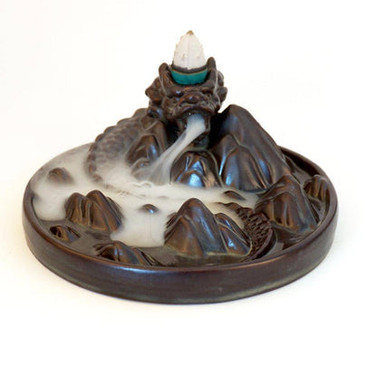 Incense & Incense Burners - Majestic Mountain Back Dragon Incense Burner