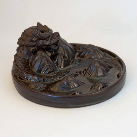 Image of Incense & Incense Burners - Majestic Mountain Back Dragon Incense Burner