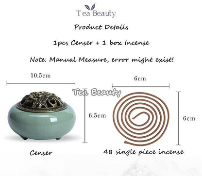 Incense & Incense Burners - Tea Beauty Sandalwood Stick Incense And Censer