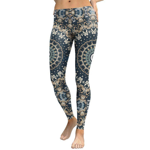 Image of Leggings - 3D Printed Leggings With Modern Mandala Design