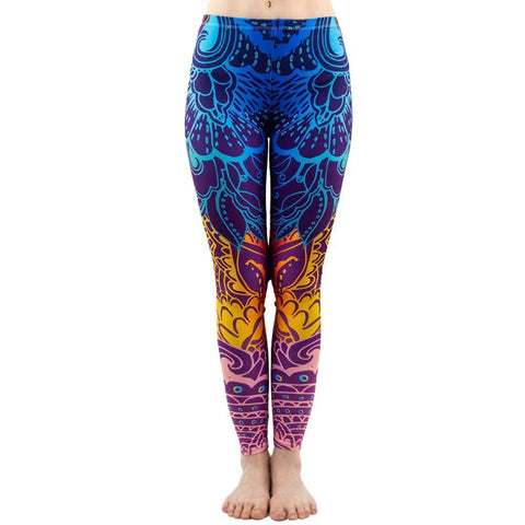 Image of Leggings - Blue Mandala Leggings