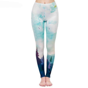 Leggings - Forest Sky Printing Leggings