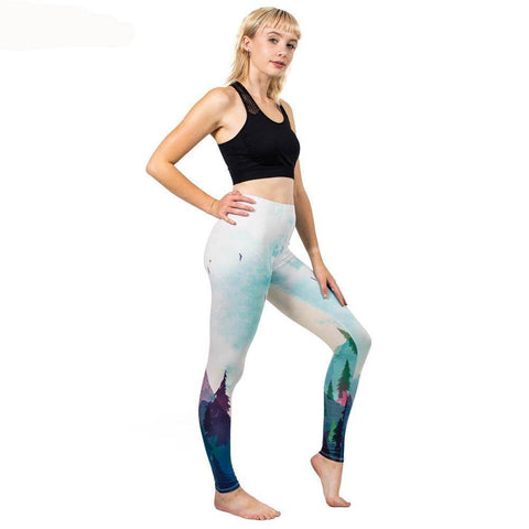 Image of Leggings - Forest Sky Printing Leggings