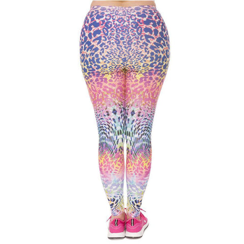 Image of Leggings - Leopard Printed High Waist Leggings