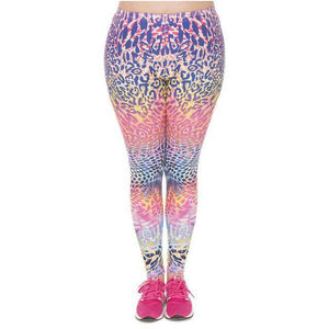 Leggings - Leopard Printed High Waist Leggings (Plus Size)