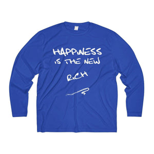 Long-sleeve - Happiness Is The New Rich  (front) / Zen Mushroom Logo (back) Surf Shirt