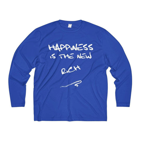 Image of Long-sleeve - Happiness Is The New Rich  (front) / Zen Mushroom Logo (back) Surf Shirt