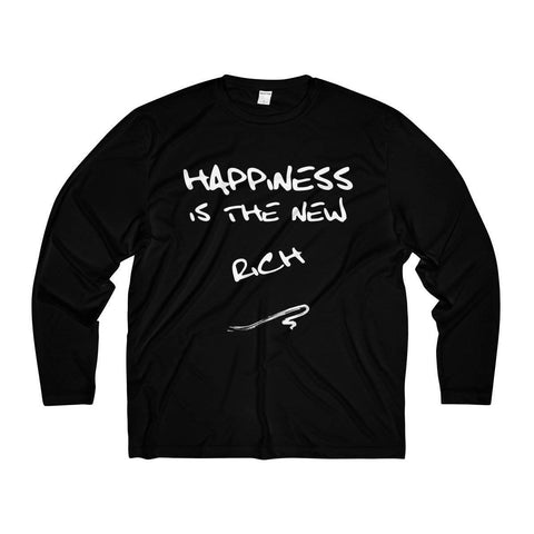 Image of Long-sleeve - Happiness Is The New Rich  (front) / Zen Mushroom Logo (back) Surf Shirt