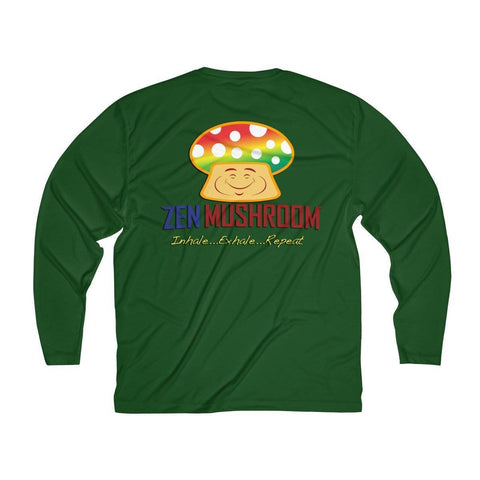 Image of Long-sleeve - Happiness Is The New Rich  (front) / Zen Mushroom Logo (back) Surf Shirt