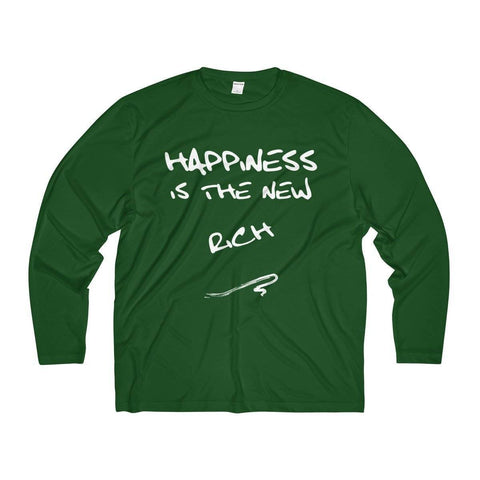 Image of Long-sleeve - Happiness Is The New Rich  (front) / Zen Mushroom Logo (back) Surf Shirt