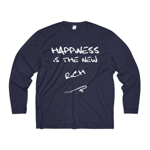 Image of Long-sleeve - Happiness Is The New Rich  (front) / Zen Mushroom Logo (back) Surf Shirt