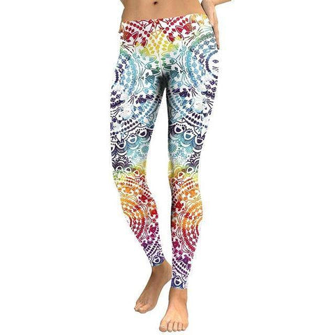 Image of Mandala Flower 3D Printed Yoga Pants