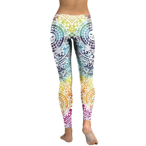 Image of Mandala Flower 3D Printed Yoga Pants