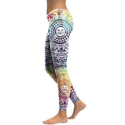 Image of Mandala Flower 3D Printed Yoga Pants